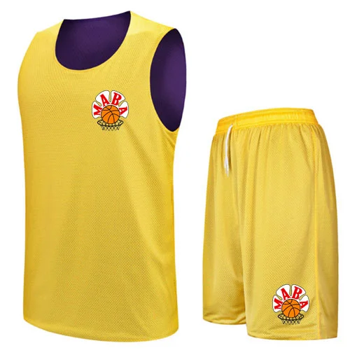 Customized Basketball Uniforms Set Yellow